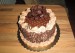 Čokoládový dort s mašlí k narozeninám